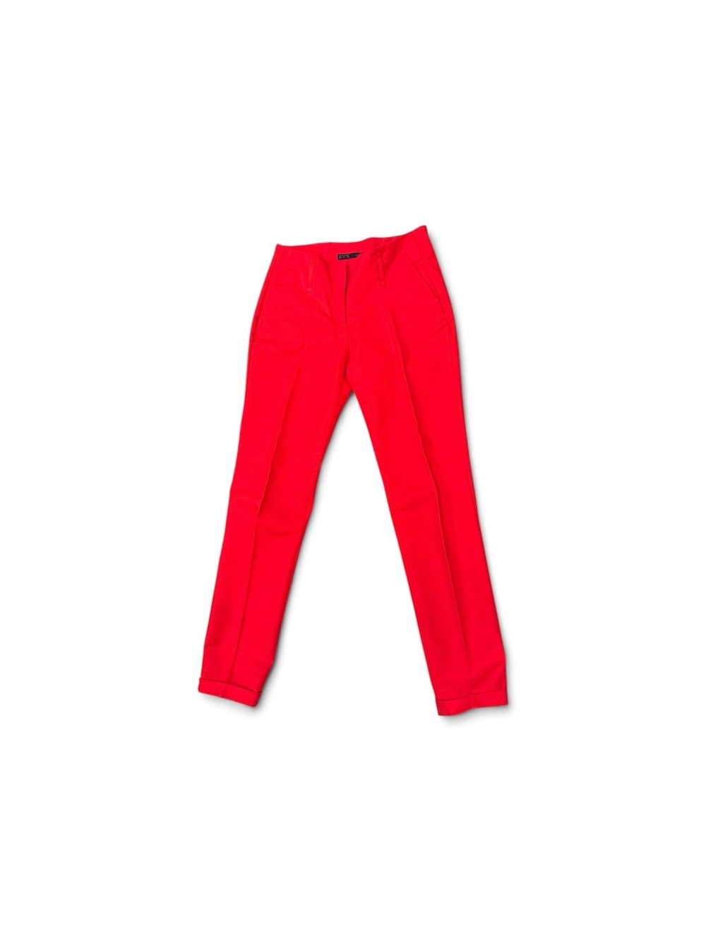 Zara Bright Red Slim Casual Pants